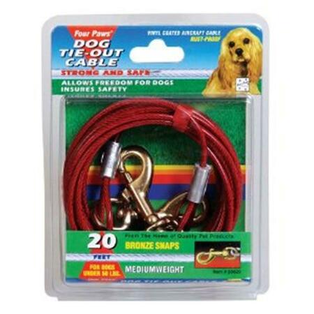 FOUR PAWS INTERNATIONAL Red Med Cable Tieout 20 Ft. 456901